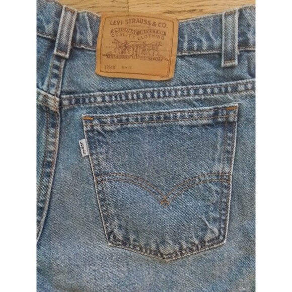 Vintage Levis 912 Women’s Size 11 Junior Slim Fit Denim Jean Shorts Made in USA - Picture 6 of 6